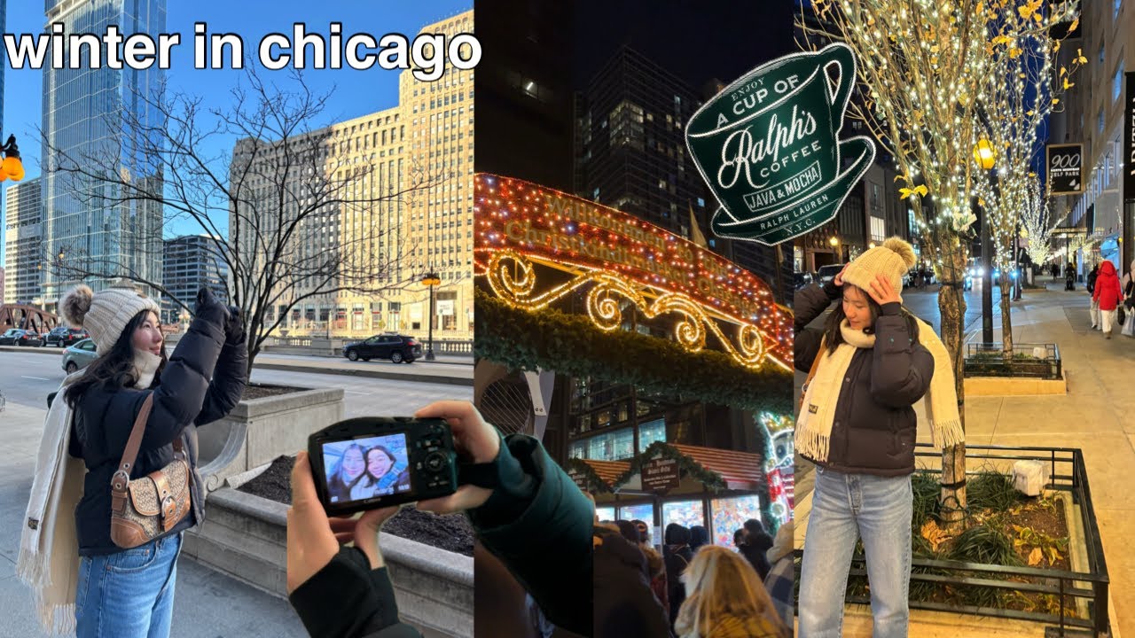 CHICAGO WINTER VLOG || coffee, christmas market, & shopping - YouTube