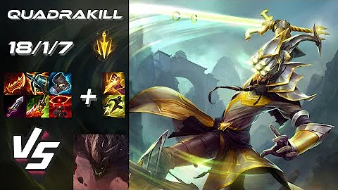 JUNGLE Master Yi vs Malphite [QUADRAKILL] - NA Challenger Patch 25.23