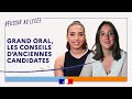 Grand oral  les conseils danciennes candidates