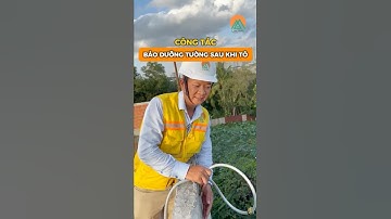 Công tác tưới bảo dưỡng tường sau khi tô #xaydunganhduong #construction