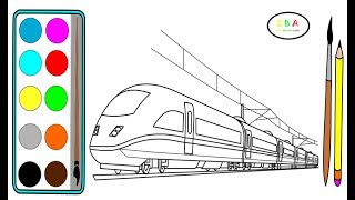 Kereta Api #3 | Menggambar dan Mewarnai Kereta Listrik