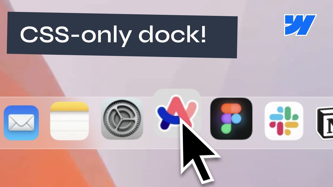 MacOS Dock Interaction using only CSS (in Webflow) - YouTube