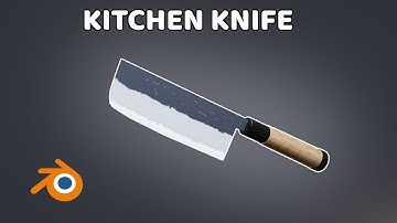 kitchen knife modeling and texturing in blender 4.0