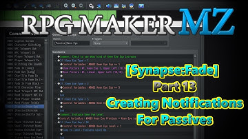 RPG Maker Dev Diary [Synapse: Fade] - Episode 13: Creating Notifications For Passives
