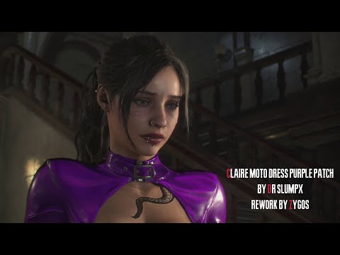 Resident Evil 2 Remake Claire Moto Dress Purple Patch outfit