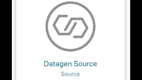 Datagen connector in detail.