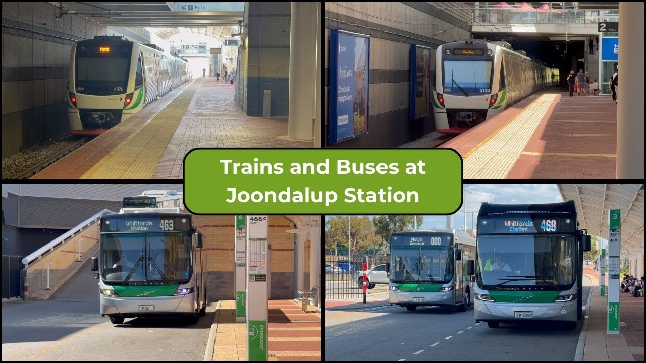 Trains and Buses at Joondalup Station