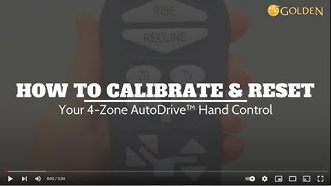 Golden Technologies 4-Zone Power Lift Chair AutoDrive Calibration & Reset Video