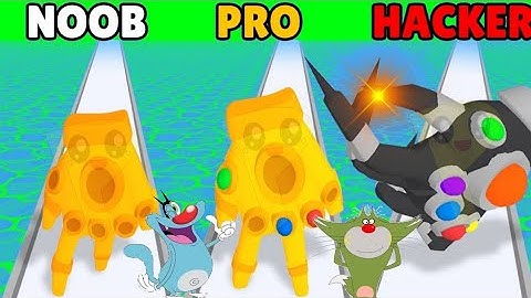 NOOB vs PRO vs HACKER in Glove run||oggy and jack voice||oggy game