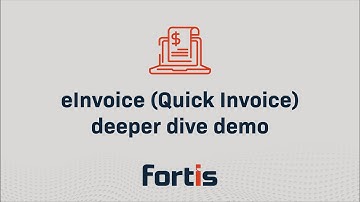 eInvoice (Quick Invoice) | Deeper Dive Demo