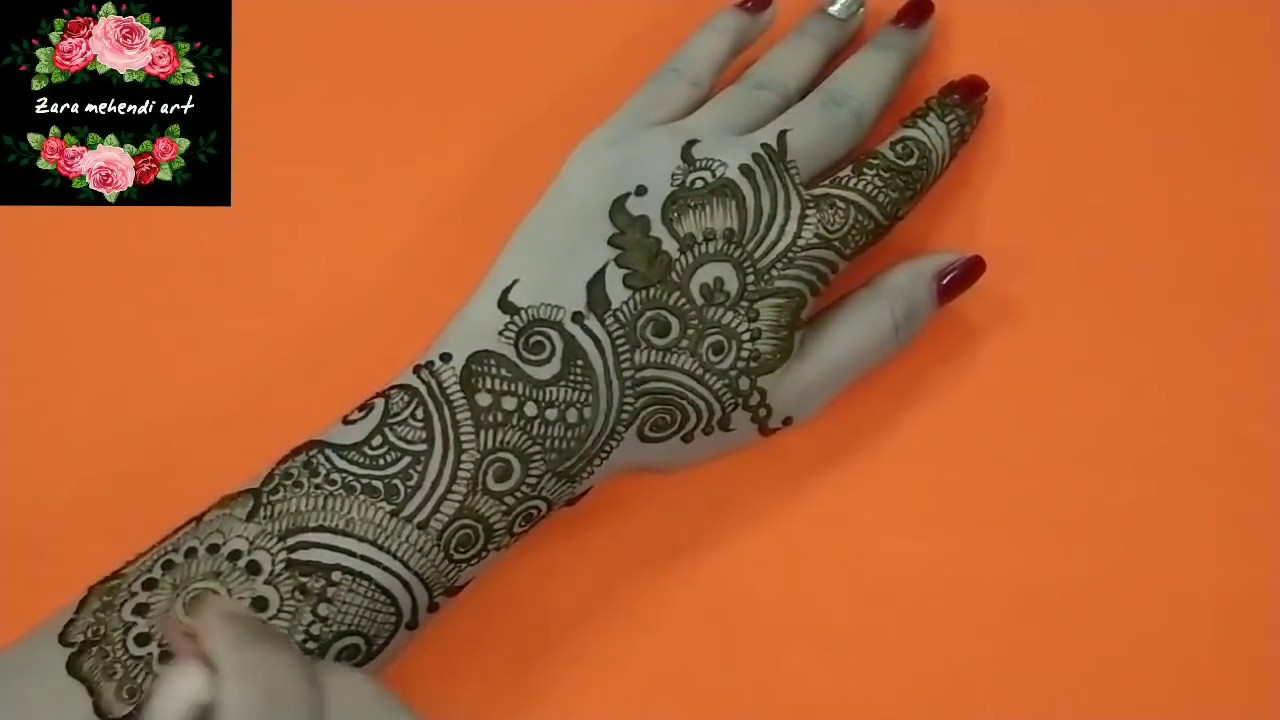 Beautiful | Arabic | Henna Desig | For Back Hand #42 Zara Mehendi Art ...