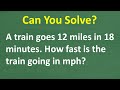 Math Problem Solving and Speed Calculation