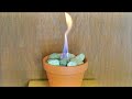 [DIY] Blumentopf Kamin - Blumentopf Feuer - Tischkamin - Tischfeuer