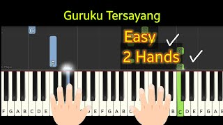 Guruku Tersayang  | Piano tutorial easy