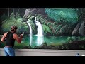 COMO PINTAR UN PAISAJE DE AGUA NATURAL EN LA PARED Un Millón de Arte