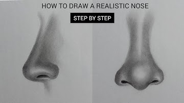 How to Draw a Realistic Nose - Front and Side View Tutorial