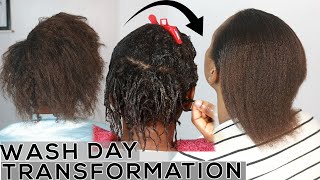 HER HAIR WAS SUPER DIRTY AND DRY! WATCH HOW I TRANSFORMED IT ON THIS WASH DAY FOR RELAXED HAIR