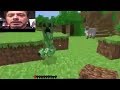 Mr bruh sees a creeper while playing minecraft