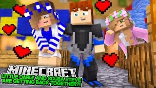 LITTLE CARLY \& SCUBA STEVE GET BACK TOGETHER? (Murder Mystery) Minecraft Little Kelly