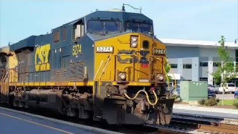 [CSXT]5274 GE ES40DC & 310 GE CW44AC YN2 Leads Long F707-12 Headed NB With 1st Gen K5HL In F.NC