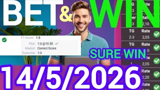 Correct Score Tips & Predictions Today | 14/5/2026| Expert Football Bets & Sure Wins #bettingtips 