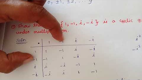 Cyclic group with example # Algebraic Structures #  TAM5A
