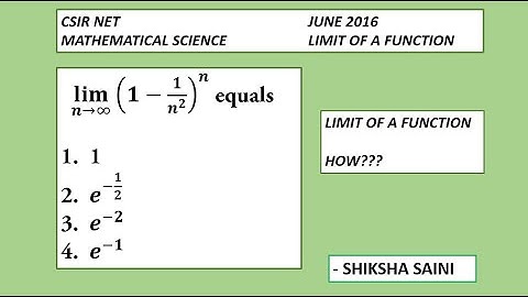 Limit of a function| CSIR NET | June 2016 | Mathematics
