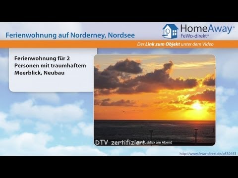 Norderney: Ferienwohnung für 2 Personen mit traumhaftem Meerblick, Neubau - FeWo-direkt.de Video