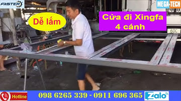 Cách làm cửa đi 4 cánh nhôm Xingfa | Biết làm chỉ trong 1 ngày