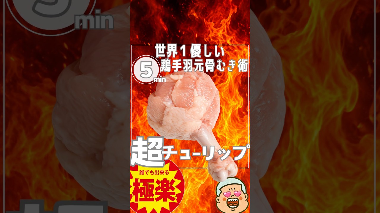 【即‼︎ヤルベシ⭐︎】極楽⤴︎鶏手羽元チューリップ術‼︎#shorts#唐揚げ#ブライン液