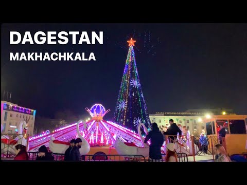 Dagestan  1 января 2023 в Махачкале на центральной площади / 4K UHD