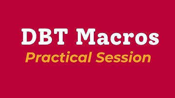 DBT Macros | DBT Macro Example | DBT Data Build Tool Videos | DBT learning videos
