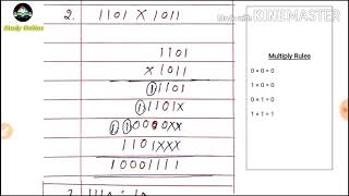 Binary Multiplication - Study Online