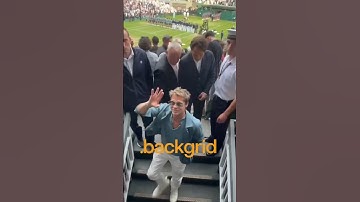 Brad Pitt and Guy Ritchie at Wimbledon Finals Trophy Ceremony