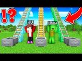 JJ and Mikey Found THE LONGEST RAILS : Gold vs Diamond vs Emerald in Minecraft Maizen!