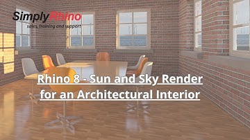 Rhino 8 - Sun and Sky Render for an Architectural Interior