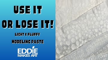 Creating Textured Papers With Light & Fluffy Modeling Paste #stencilart #mixedmediaartist #collage