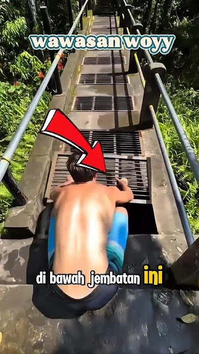 Ada Perosotan Tersembunyi di Bawah Jembatan?! Tiga Saudara Ini Nekat Main Air! #shorts