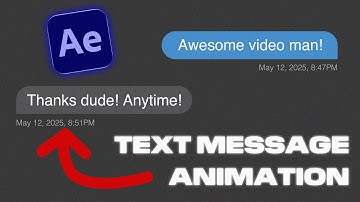 How to create a TEXT MESSAGE ANIMATION (After Effects 2025)