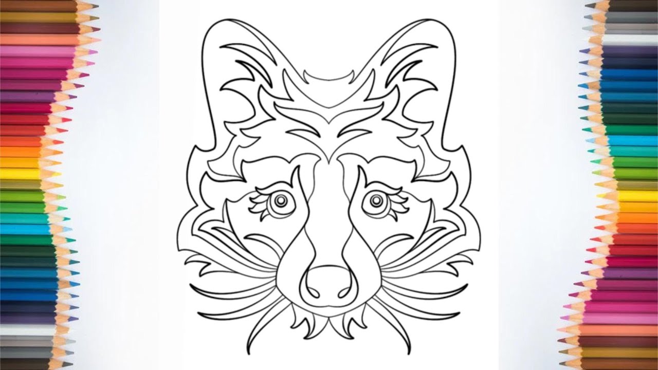 How to Paint Abstract Wolf Coloring Page | Coloring Pages and Painting ...