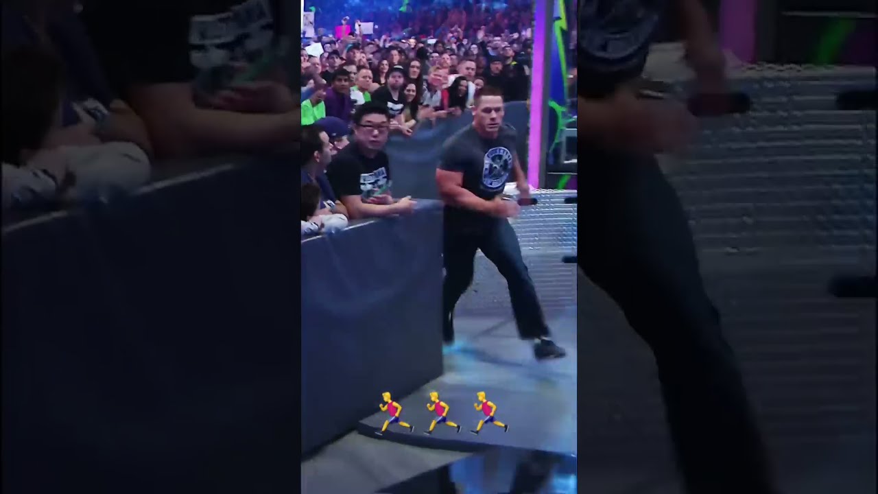 John Cena RUNS During WrestleMania Short