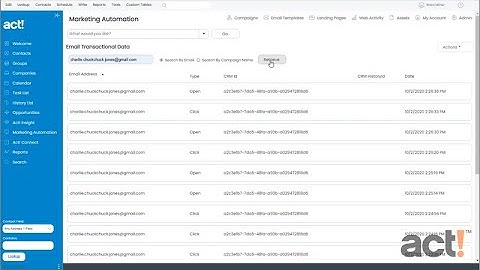 Act! CRM Classic Training Video - Export Email Transactional Data