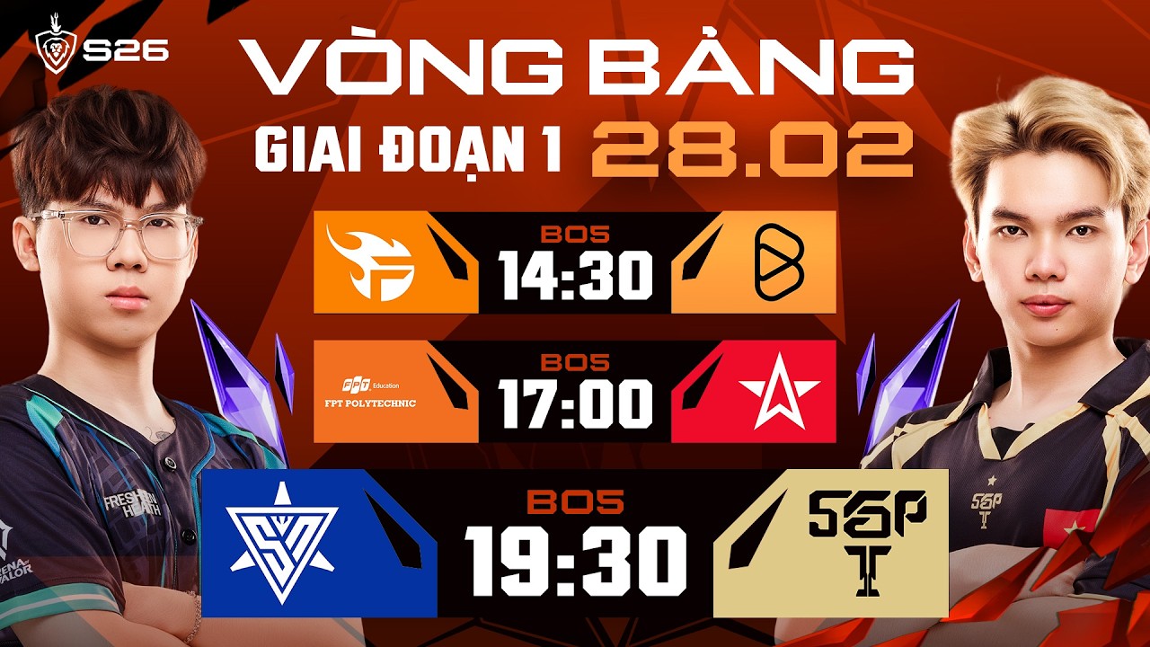 🔴 TRỰC TIẾP: FPT X FLASH vs BOX GAMING | GIAI ĐOẠN 1 - LƯỢT ĐI | ĐTDV MÙA XUÂN 2026