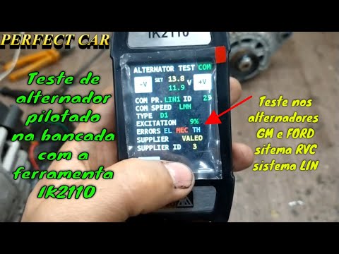 Teste de alternadores pilotados com a ferramenta ik2110 testa tudo no carro , bancada FERRAMENTA TOP