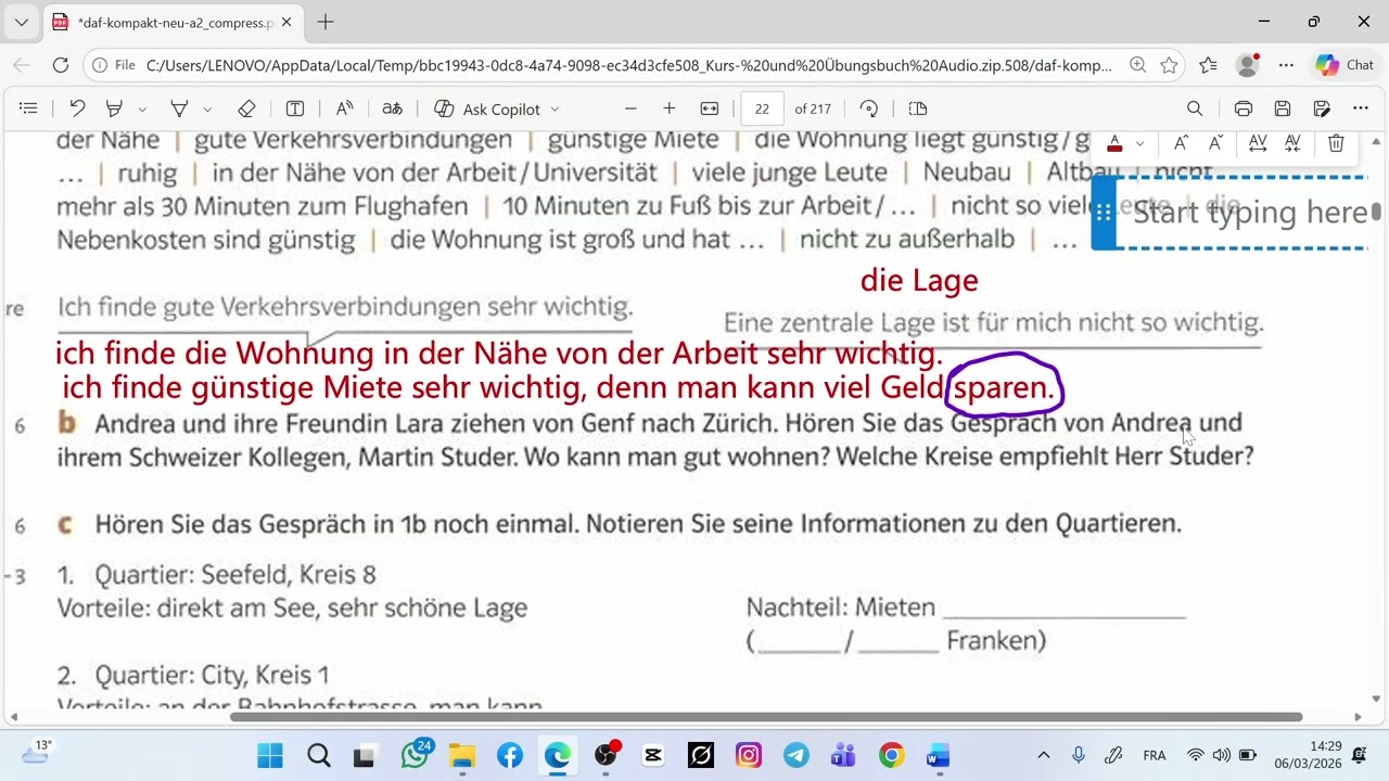 Online session number 05/ Deutsch lernen/ Daf kompakt A2