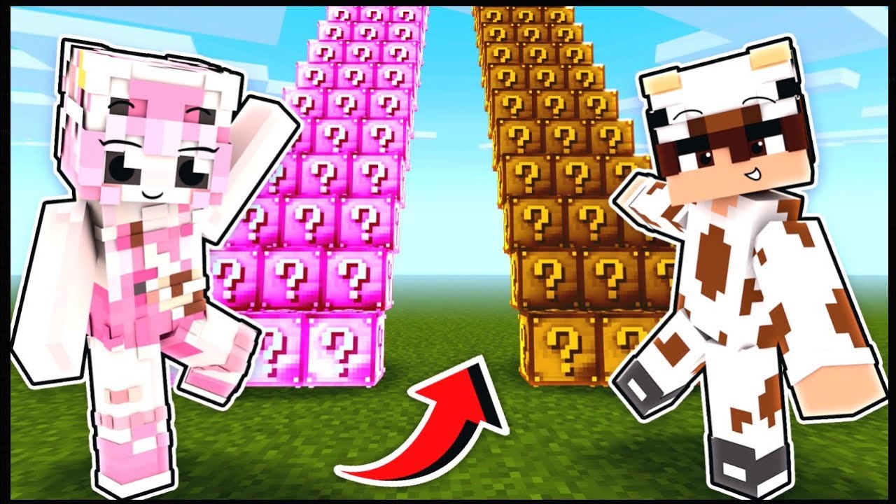 MOOCI & MILO COBA NAIK KE TANTANGAN TANGGA LUCKY BLOCK di MINECRAFT 