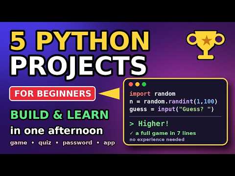 5 Python Projects for Beginners (Build Them in One Afternoon!)