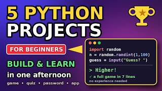 5 Python Projects for Beginners (Build Them in One Afternoon!)