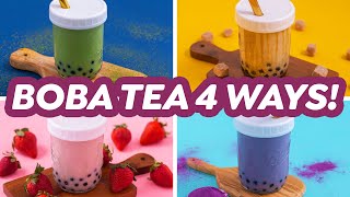 How to Make BOBA MILK TEA at Home - 4 Ways!