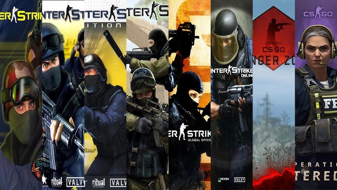 Counter-Strike multiple versions across the years (credits: Eryx Channel)